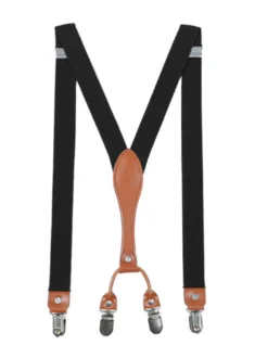 Accessoires Homme Détails Métalliques Classiques Polyester Métallisé Pull Out Noir