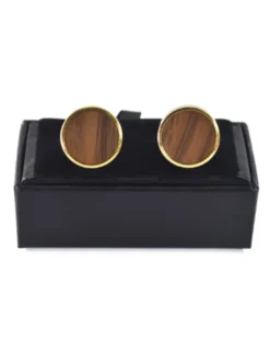 Accessoires pour hommes Classic Round Metallic Coffee Brown