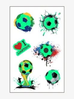 Autocollant Tatouage Football Accessoires De Sport Vert 10 Pièces