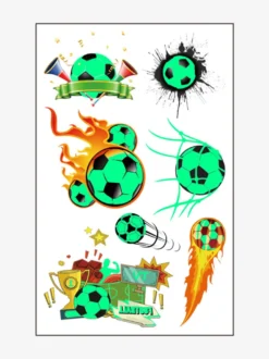 Autocollant Tatouage Football Accessoires De Sport Vert 10 Pièces