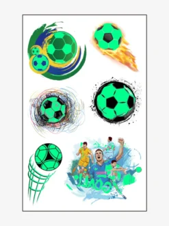 Autocollant Tatouage Football Accessoires De Sport Vert 10 Pièces