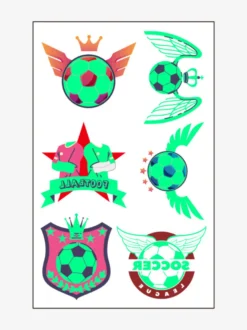 Autocollant Tatouage Football Accessoires De Sport Vert 10 Pièces