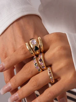 Bagues pour adultes bijoux décontractés de style européen forme irrégulière
