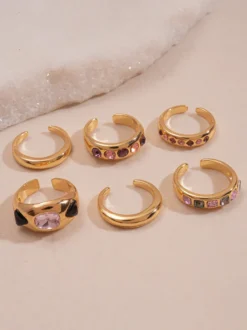 Bagues pour adultes bijoux décontractés de style européen forme irrégulière