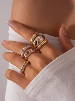 Bagues pour adultes bijoux décontractés de style européen forme irrégulière