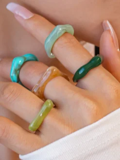Bagues rondes style européen pour adultes bijoux décontractés au quotidien