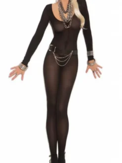 Bas Autocollants Collants Elastique Femme Transparente Unicolore Lingerie Sexy
