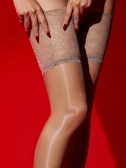 Bas collants bas sexy bas en dentelle grise bas transparents bas cuissardes soyeux et brillants