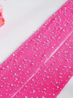 Bas Collants Femmes en Paillettes Transparentes Creusants Taille Haute Unicolore Sexy Bas Autofixants