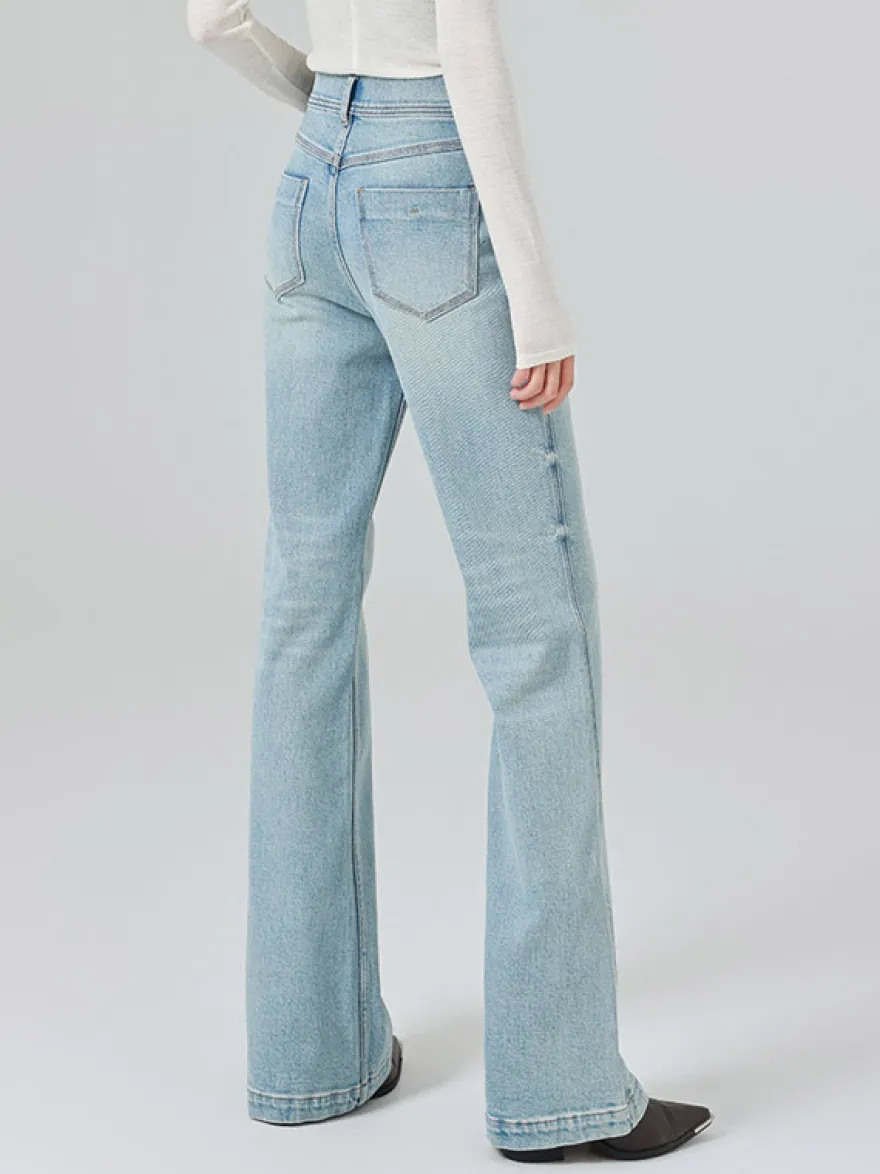 Bas de jeans modernes pour femmes jeans décontractés taille haute en denim style streetwear