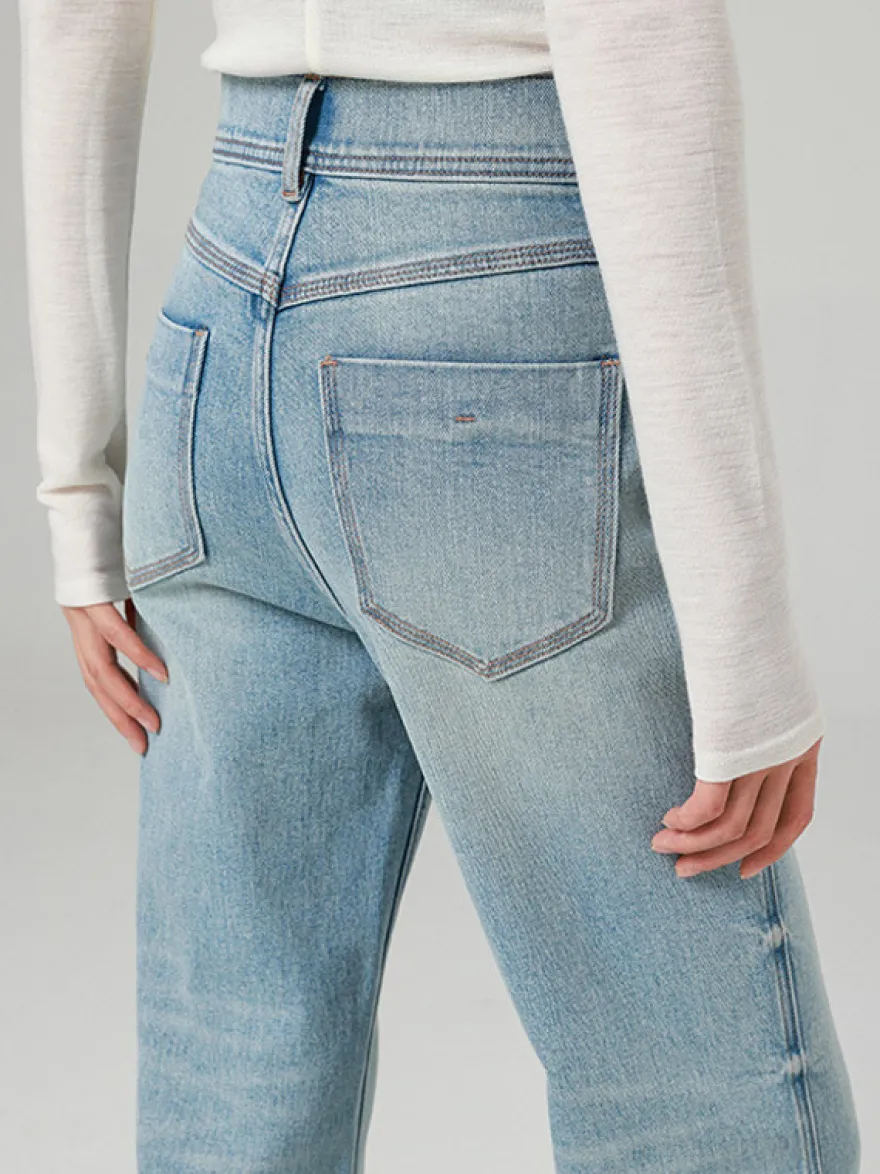 Bas de jeans modernes pour femmes jeans décontractés taille haute en denim style streetwear