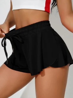 Bas De Sport Femmes Boutons En Polyester Short Blanc La Course Vêtements De Sport D'Été