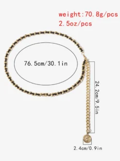 Bijoux Pour Femmes Chaîne De Corps En Métal Doré Réglable Chaîne De Taille