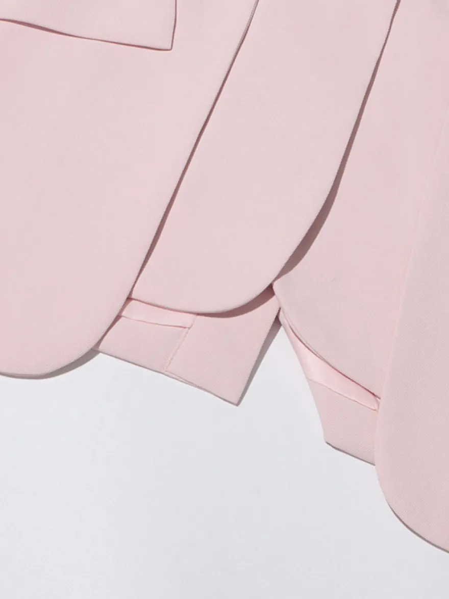 Blazer chic à manches longues découpées pour femme