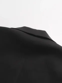 Blazer chic pour femme col rabattu manches longues découpées vêtement d'extérieur