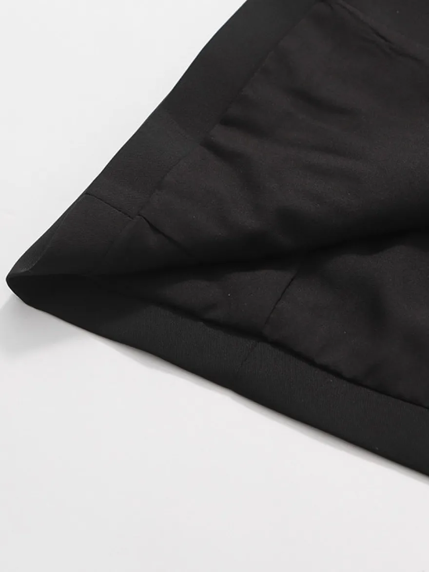 Blazer chic pour femme col rabattu manches longues découpées vêtement d'extérieur