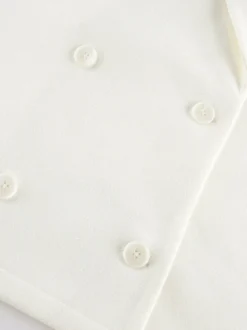 Blazer crème à revers cranté pour femme - Veste oversize à simple boutonnage - Tenue printanière décontractée et minimaliste idéale pour la ville (collection printemps 2026)
