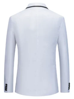 Blazers et vestes Hommes Casual Costumes Casual Blanc Grey Cool Cool Costuri costume pour hommes