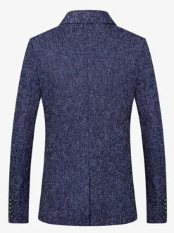 Blazers Vestes Costumes Décontractés Hommes Noir Hiver Coupe Cintré