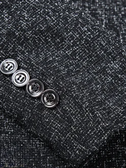 Blazers Vestes Costumes Décontractés Hommes Noir Hiver Coupe Cintré