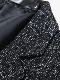 Blazers Vestes Costumes Décontractés Hommes Noir Hiver Coupe Cintré