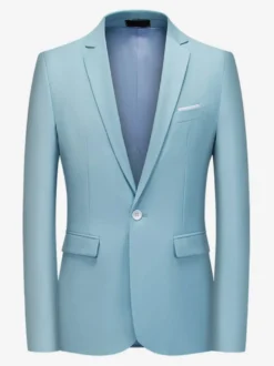 Blazers Vestes Costumes Décontractés Hommes Formel Bleu Vert Foncé De Qualité