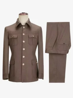 Blazers Vestes Costumes Décontractés Hommes Bleu Marine Foncé Décontractés