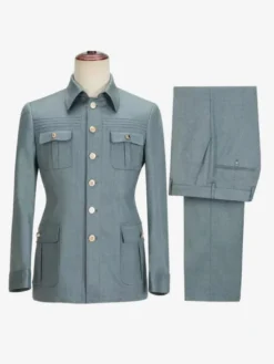 Blazers Vestes Costumes Décontractés Hommes Bleu Marine Foncé Décontractés