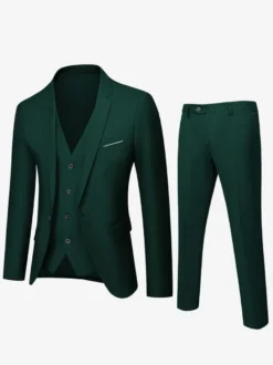 Blazers Vestes Costumes Décontractés Pour Hommes Chic Vert Chasseur Noir Cool Costumes Décontractés Pour Hommes