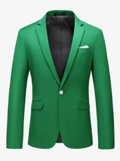 Blazers Vestes Costumes Décontractés Hommes Formel Kaki Jaune Cérémonie Mariage