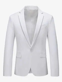 Blazers Vestes Costumes Décontractés Hommes Formel Kaki Jaune Cérémonie Mariage