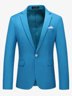 Blazers Vestes Costumes Décontractés Hommes Formel Kaki Jaune Cérémonie Mariage