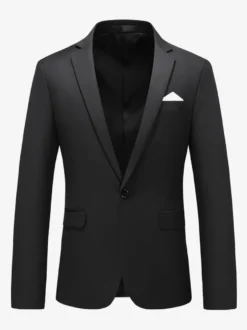 Blazers Vestes Costumes Décontractés Hommes Formel Kaki Jaune Cérémonie Mariage