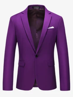 Blazers Vestes Costumes Décontractés Hommes Formel Kaki Jaune Cérémonie Mariage