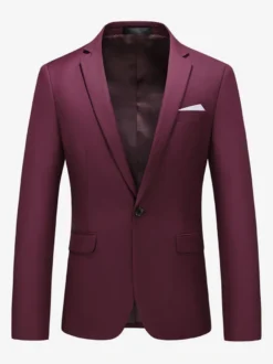 Blazers Vestes Costumes Décontractés Hommes Formel Kaki Jaune Cérémonie Mariage