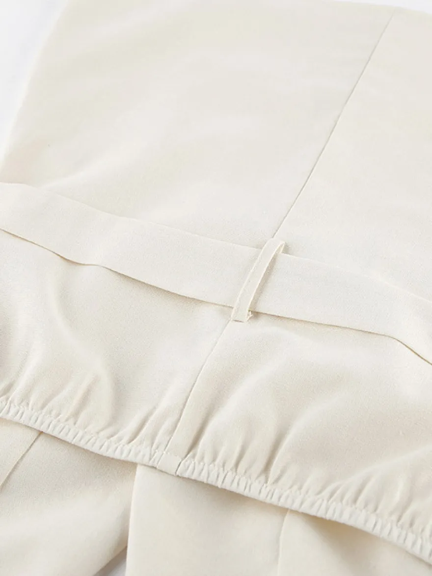 Blouse pour femme en coton et lin kaki dos nu laçage décontracté sans manches
