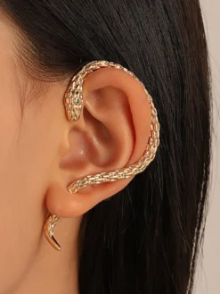 Boucles d'Oreilles Argent Strass Adulte Quotidien Décontracté Imprimé Serpent Bijoux