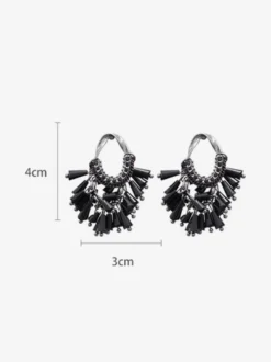 Boucles d'oreilles blanches pour adulte bijoux en cristal pour tous les jours.