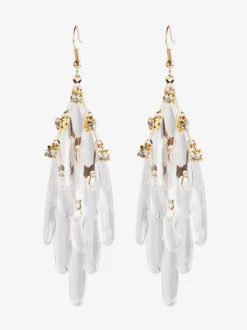 Boucles d'oreilles blanches pour adulte style baroque géométrique irrégulier bijoux décontractés au quotidien