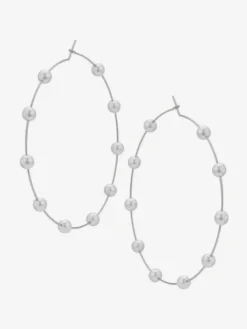 Boucles d'oreilles créoles en perles exagérées pour femmes 2026