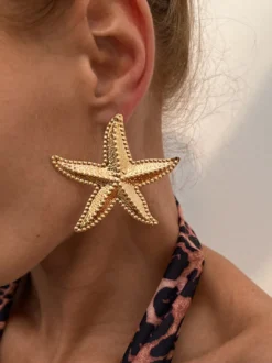 Boucles d'oreilles de style vacances en forme d'étoile de mer pour femmes 2026