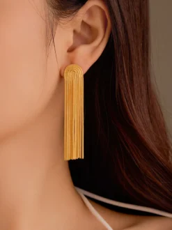 Boucles d'oreilles dorées pour adulte style vintage décontracté bijoux de tous les jours