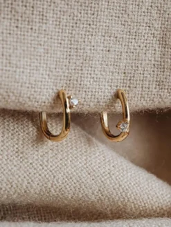 Boucles d'oreilles dorées pour adulte style western décontracté bijoux de tous les jours