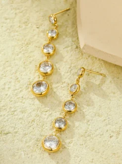 Boucles d'oreilles dorées pour adulte style vintage décontracté bijoux de tous les jours