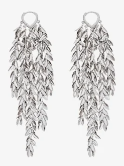 Boucles d'oreilles dorées pour adulte style européen décontracté motif feuille et géométrie. Bijou du quotidien