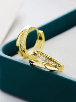 Boucles d'oreilles doubles en zircone pour femmes 2026