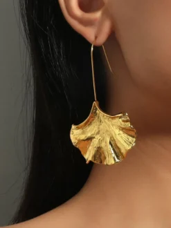 Boucles d'oreilles en alliage de feuille de ginkgo pour femmes 2026