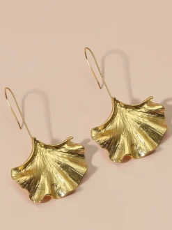Boucles d'oreilles en alliage de feuille de ginkgo pour femmes 2026