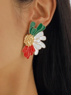 Boucles d'oreilles en alliage de fleurs pour femmes 2026