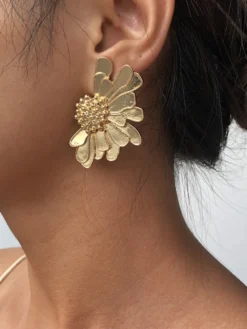 Boucles d'oreilles en alliage de fleurs pour femmes 2026